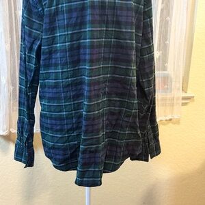 Women’s  Green and Blue Plaid Shirt